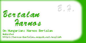 bertalan harnos business card